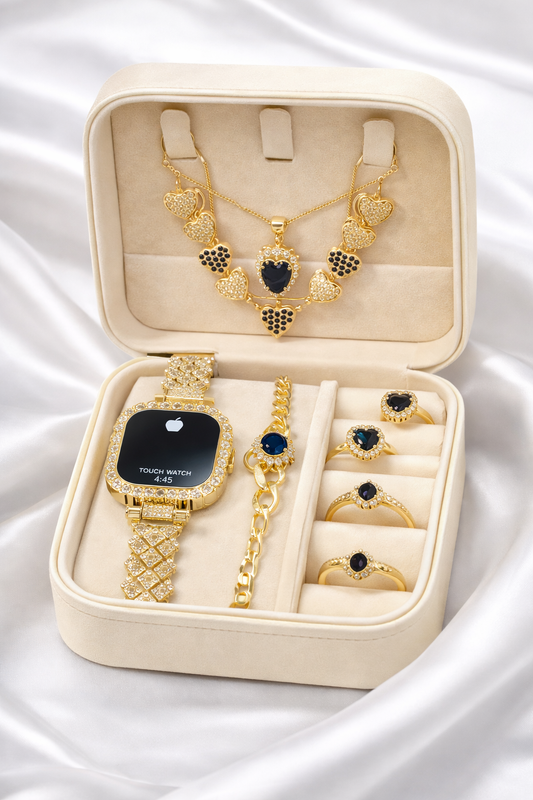 Golden luxury Watch Jewellery box